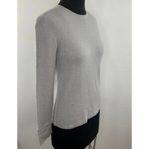 Rag & Bone Light Gray Merino Wool Linen Blend Crew Neck Long Sleeve Pullover S